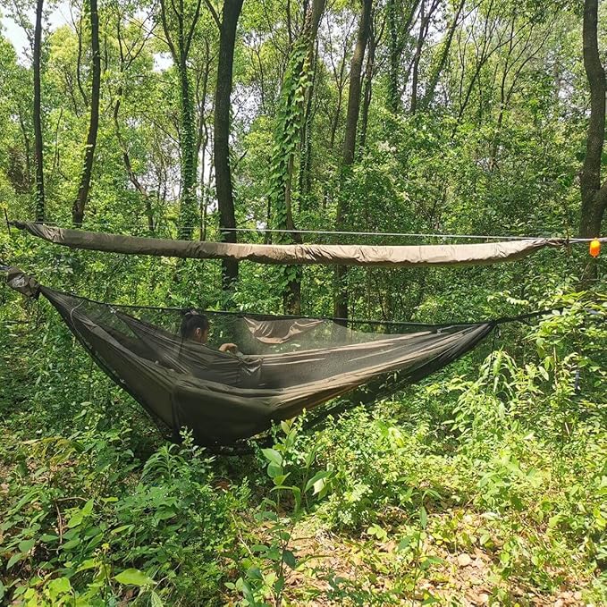 Onewind Premium Hammock Tarp Sleeve 12ft Camping Tent Rain Fly Snakeskin for Tarp Easy Storage and Display, Hiking and Backpacking, Lightweight and Durable Water Resistant, OD Green