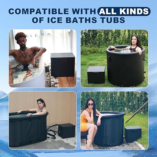 Ice Bath Chiller for Cold Plunge Tub with Built-in Pump & Filter, 1/3 HP Water Chiller for Ice Bath Recovery, Submersible Pump Included, Cold Plunge Chiller System 110V