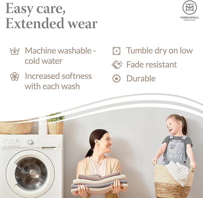 Threadmill Luxury Cotton Blankets for Queen Size Bed | All-Season 100% Cotton Queen Size Blanket | Herringbone Cozy, Soft Breathable Fall Thermal Blanket fits Full Size Bed | Light Blue