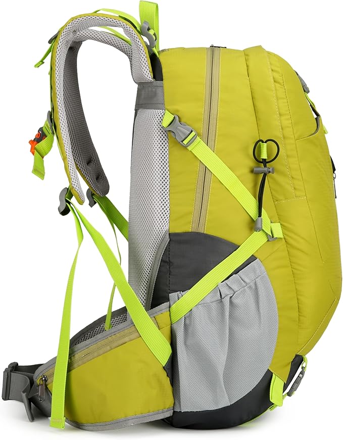 Hiking Backpack for Men and Women, Travel, Sport Outdoor, Lightweight Back Pack, Camping, Bag, waterproof, 40L.(Green)