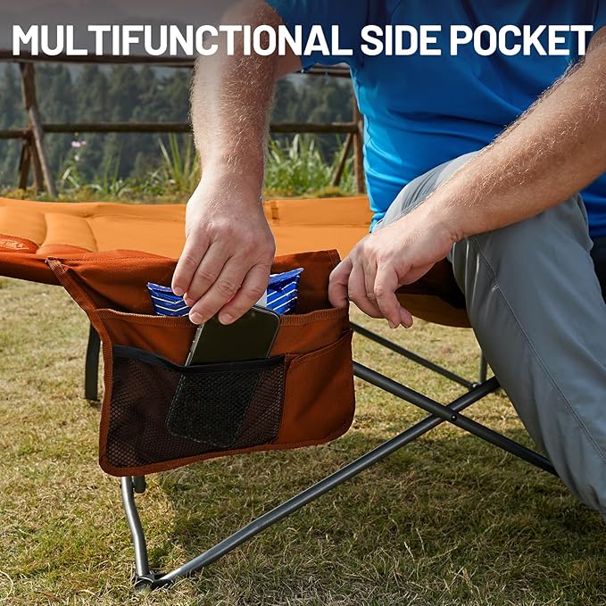 TIMBER RIDGE Extra Wide Heavy Duty Camping Cot for Adult, Easy Set Up Oversized Sleeping Cot with Carry Bag for Camping, Travel and Outdoors, Support up to 450lbs