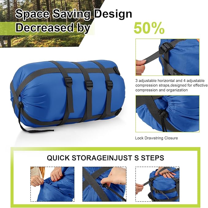 Compression Sack for Sleeping Bag Store Ultralight Sleeping Bag Compression Stuff Sack 15l 25l Space Saving Gear for Travel Camping Hiking Outdoor