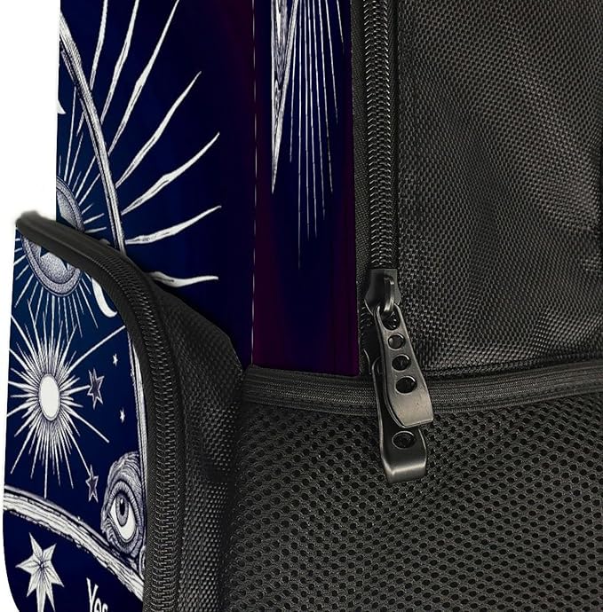 Men Women Polyester Purple Goth Gothic Witch Magic Spirit Board Daypack Big Capacity Shoulder Bag With Adjustable Shoulder Straps for Camping Travel Walking Cycling