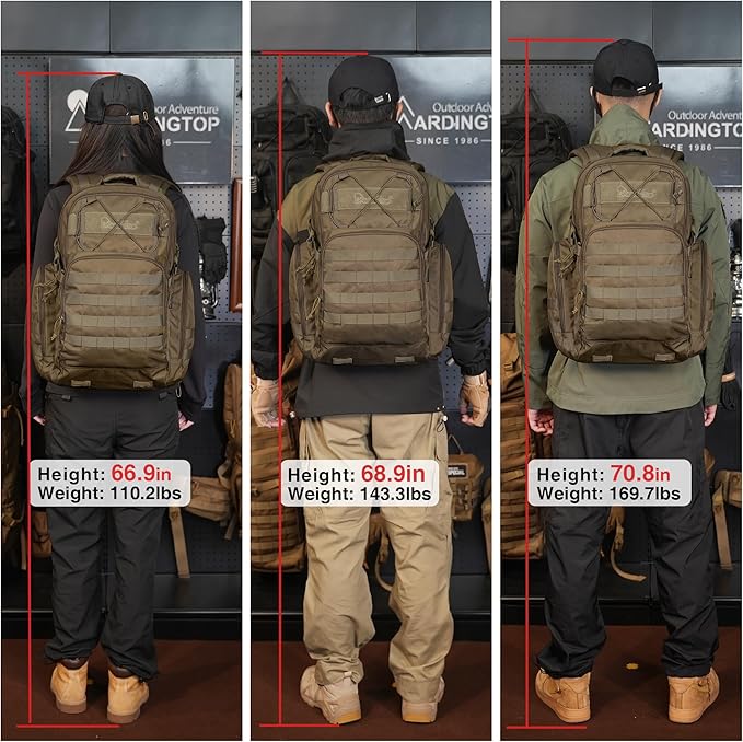 Mardingtop Military Tactical Backpack for Men 40L Molle Rucksack Assault Pack EDC Daypack for Hiking,Travel,Camping, Hunting