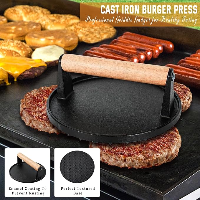 27 PCS Griddle Accessories Kit, Flat Top Grill Accessories Set for Camping, Professional Grill Spatula Set with Melting Dome, Burger Press for Outdoor BBQ Cooking