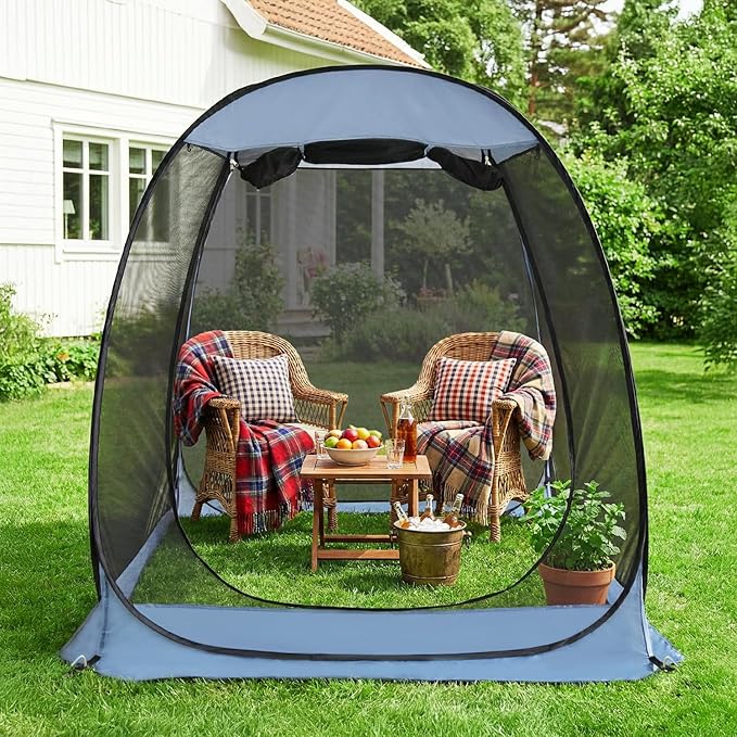Alvantor® Pop Up Screen House Gazebo, Portable Mosquito Net Tent, UV Protected Sun Shelter for Patio, Backyard & Camping, Instant Setup for 2-10 People