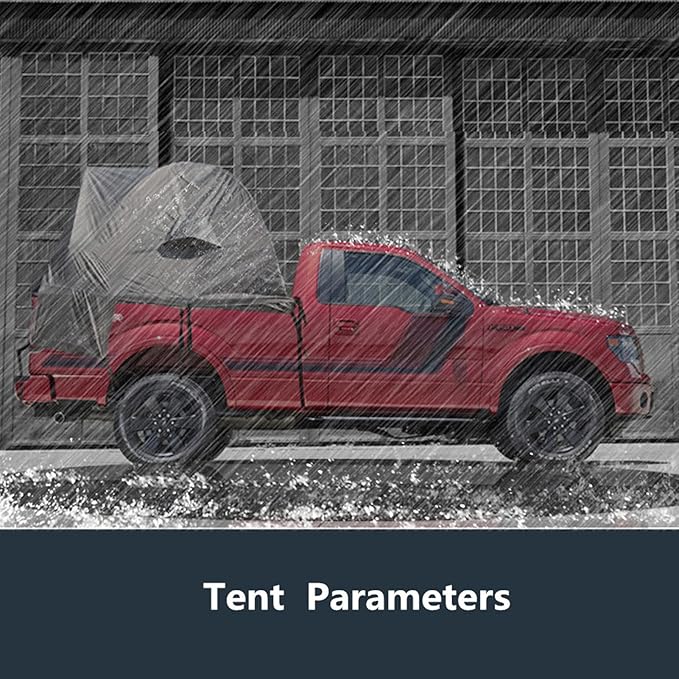 Camping Tent,Truck Car Tents Waterproof & Windproof Truck Bed Tent for Outdoor Self-drivingTour Camping - Easy to Assemble & Carry Bag Included Hopeful