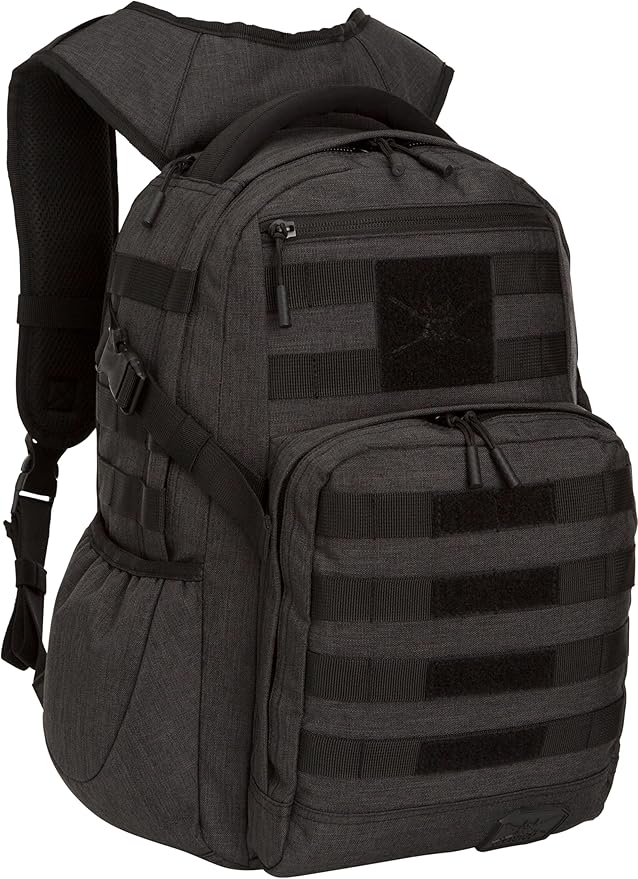 SAMURAI TACTICAL's Wakizashi Travel Backpack - Military Style with MOLLE System, Assault Design for Durability and Functionality, One Size, Heathered