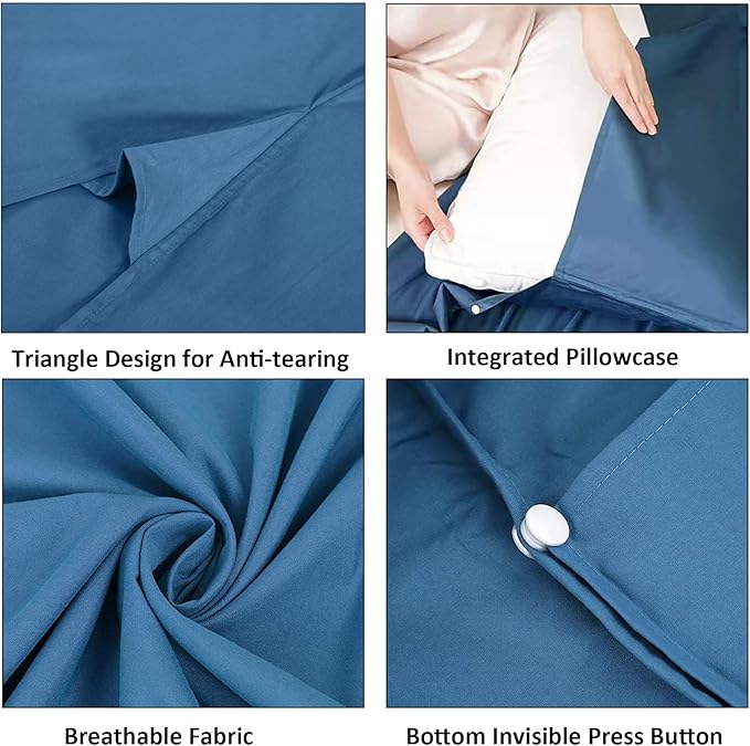 Sleeping Bag Liner, Lightweight Portable, Soft Travel and Camping Sheet, with Compact and Carry Bag, for Travel, Hotel