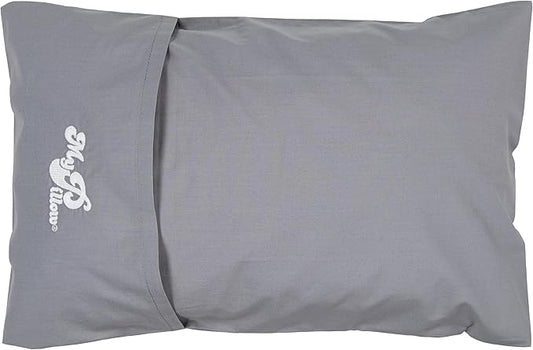 MyPillow Multi-Use Travel Pillow Compact Pillow for On-The-Go Comfort and Sleeping, Portable, Compact, Washable Pillow for Adult and Kids Neck Support [Flagstone]