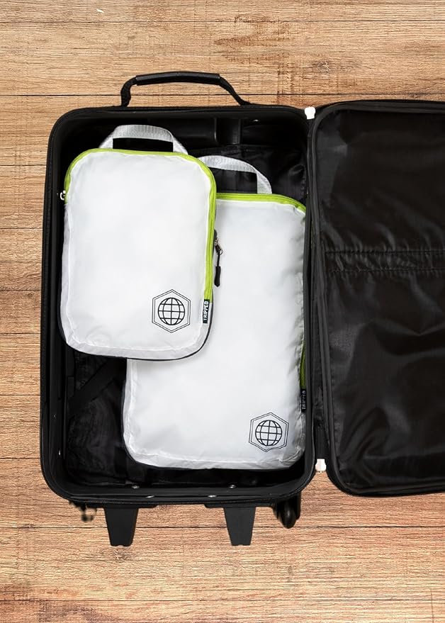 Compression Packing Cubes Set for Carryon Suitcases- Lightweight, Durable Clothes Organizer