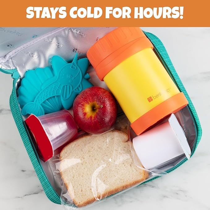 Kids Hard Ice Packs (3 PK) Slim Lightweight Reusable Cooler Freezer Packs- Long-Lasting Chillers Keep Food Fresh for Hours- Durable Leak-Proof Design for Boys Girls Back To School- BPA Free, Food Safe