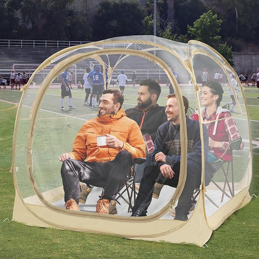EighteenTek Pod All Weather Sports Tent with Attached Floor, Instant Outdoor Bubble Tent, Rainproof Camping Sun Shelter for Sports Events Camping Fishing Cheering, 1-4 Persons