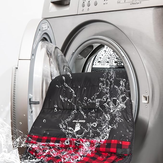 GEERTOP Flannel Sleeping Bags for Adults Big & Tall People Portable Cold Weather Envelope XXL All Seasons Camping Sleeping Bag