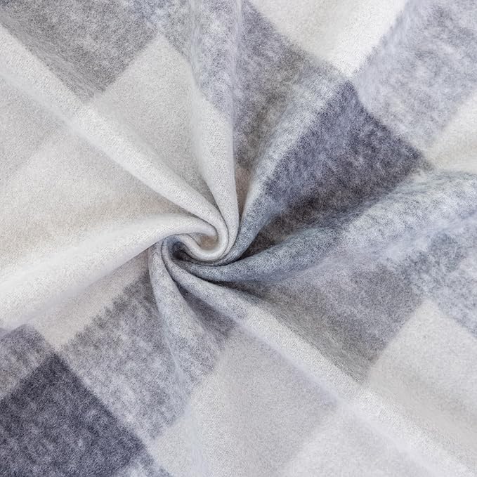 CAI TENG Fleece Blankets Bulk Blankets 6 Pack Lightweight Warm Soft Cozy Kids Blanket 50 x 60 in Pet-Friendly Fleece Fabric Small Blanket Solid for Home, Bed, Sofa, Office, Gifts, Outdoor Plaid Grey