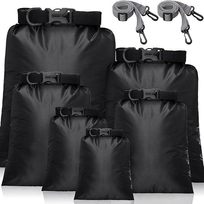 Shappy Waterproof Dry Bag Set 6 Sizes Lightweight Sacks and Long Adjustable Shoulder Strap Outdoor Water Proof Keep Gear Dry Bag Stuff Sacks for Backpacking, Boating, Hiking, Camping