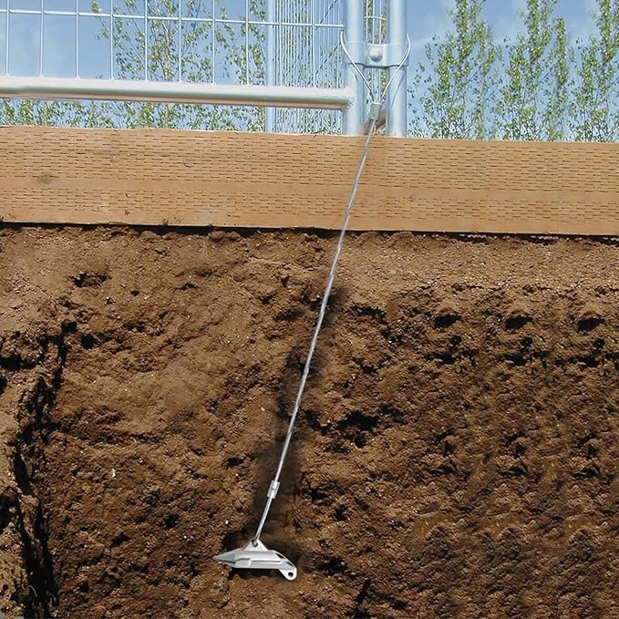 30 Inch Earth Anchors, (12 Pcs) 1000LBS Ground Earth Anchors Set for Trapping Securing Camping Tents Sheds Swing Green House, Easy to Use Heavy Duty Retaining Wall Anchors
