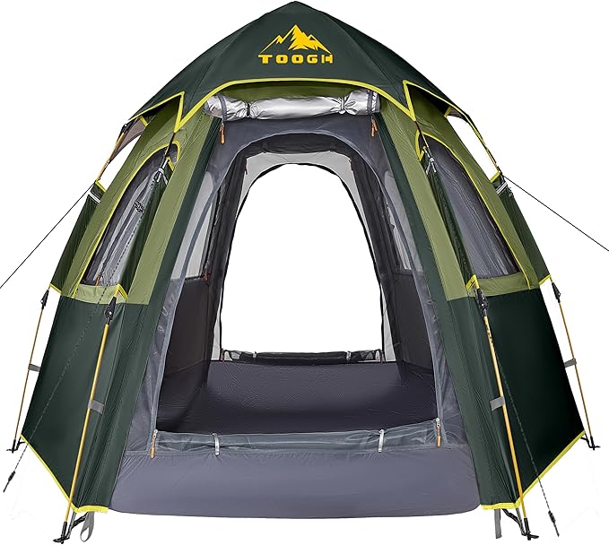 Camping Tent with Instant Setup, 2/3 Person Weatherproof Easy Quick Set Up in 60 Seconds with Rainfly Backpack Tent for Family Camping & Hiking, Upgraded Ventilation,Center Height 66-inch