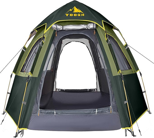Camping Tent with Instant Setup, 2/3 Person Weatherproof Easy Quick Set Up in 60 Seconds with Rainfly Backpack Tent for Family Camping & Hiking, Upgraded Ventilation,Center Height 66-inch