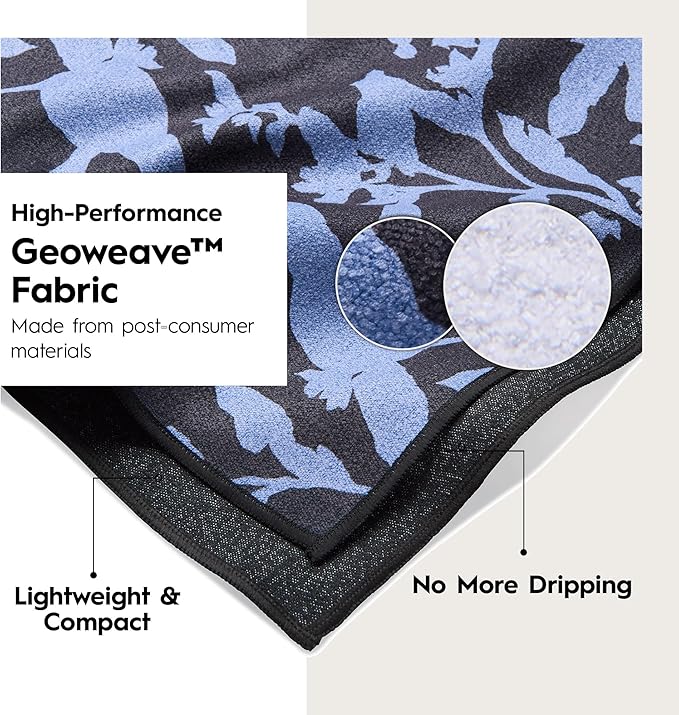 GEOMETRY Gym Towels for Working Out - Compact & Quick Dry, Super Absorbent Double-Sided Microfiber Sweat Towel - Premium Microfiber for Gym - Lavender Nights, 16" x 30", 1 Piece