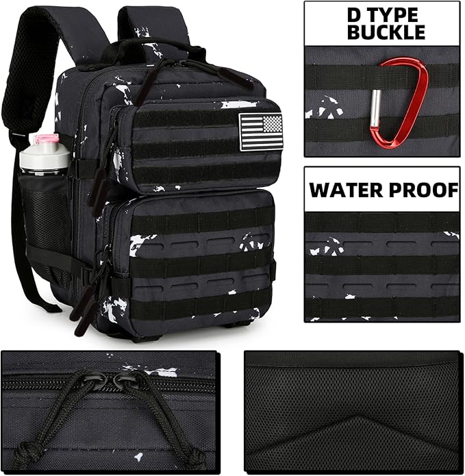9L Mini Tactical Backpack for Men and Women Tactical Backpack Small for Hiking Small Tactical Bag Fitness Pack