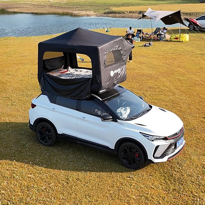 UNISTRENGH Waterproof Inflatable Car Rooftop Tent Lightweight Portable Family Outdoor Camping Roof Top Tent for SUV, Jeep Cars