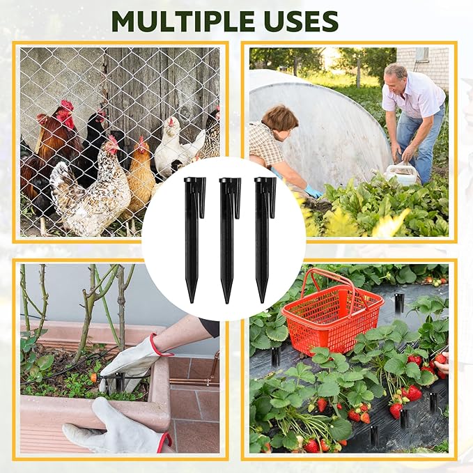 Wenqik 500 Count 3.3‘' Plastic Boundary Wire Stakes Lawn Pegs Landscape Staples Compatible with Robomow Mower, Husqvarna Automower, Pet Fence, for Use in Garden Lawn Fence