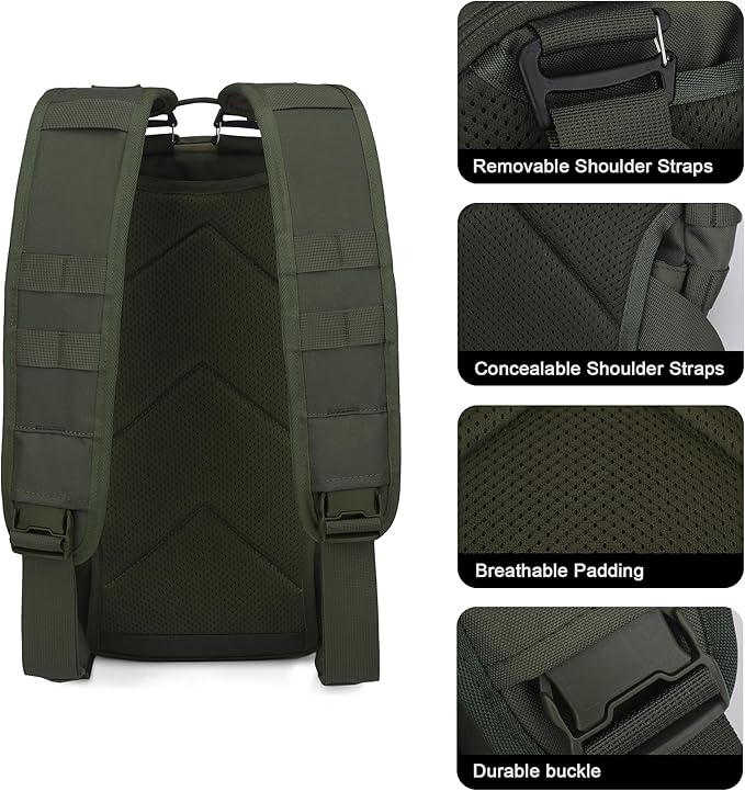 Mardingtop Small Tactical Backpack,Molle Military Rucksack Daypack for Backpacking Camping Hiking Traveling,18L Backpack