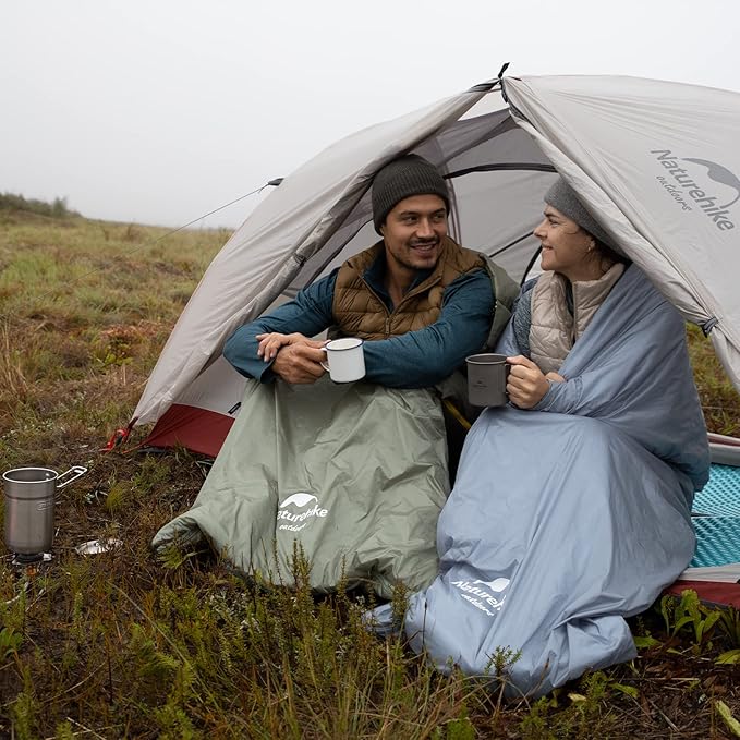 Naturehike Lightweight Compact Sleeping Bag, 59℉/32℉ Envelope Ultralight Backpacking Sleeping Bag Portable, Waterproof with Compression Sack for Cold&Warm, Camping, Traveling, Hiking