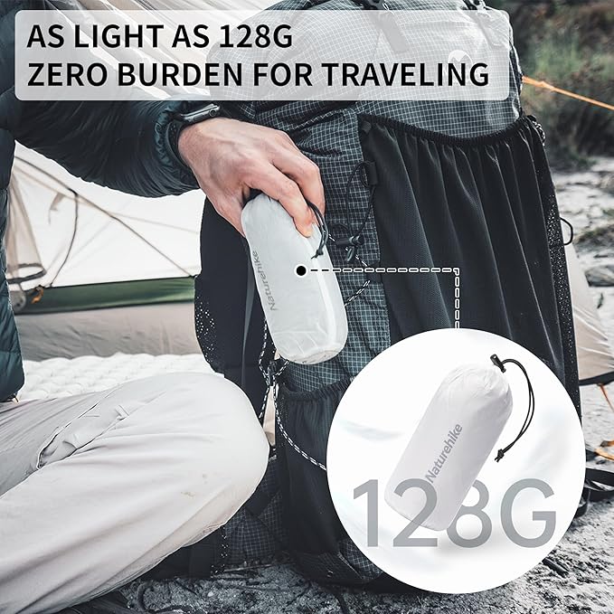 Naturehike 4.5oz Ultralight Washable Sleeping Bag Liner, Lightweight Adult Sleep Sack & Travel Sheets for Backpacking, Hotel, Camping, Hostels, ZY20