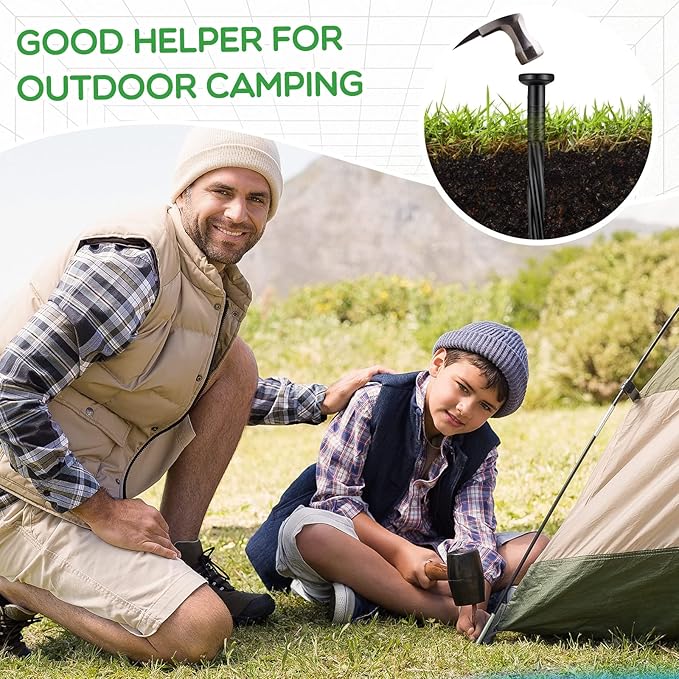 300 Pcs Landscape Edging Stakes Bulk 8 Inch Spiral Landscape Anchoring Spikes Plastic Edging Nails Yard Garden Anchoring Spikes for Weed Barrier Paver Edging Artificial Turf Stakes