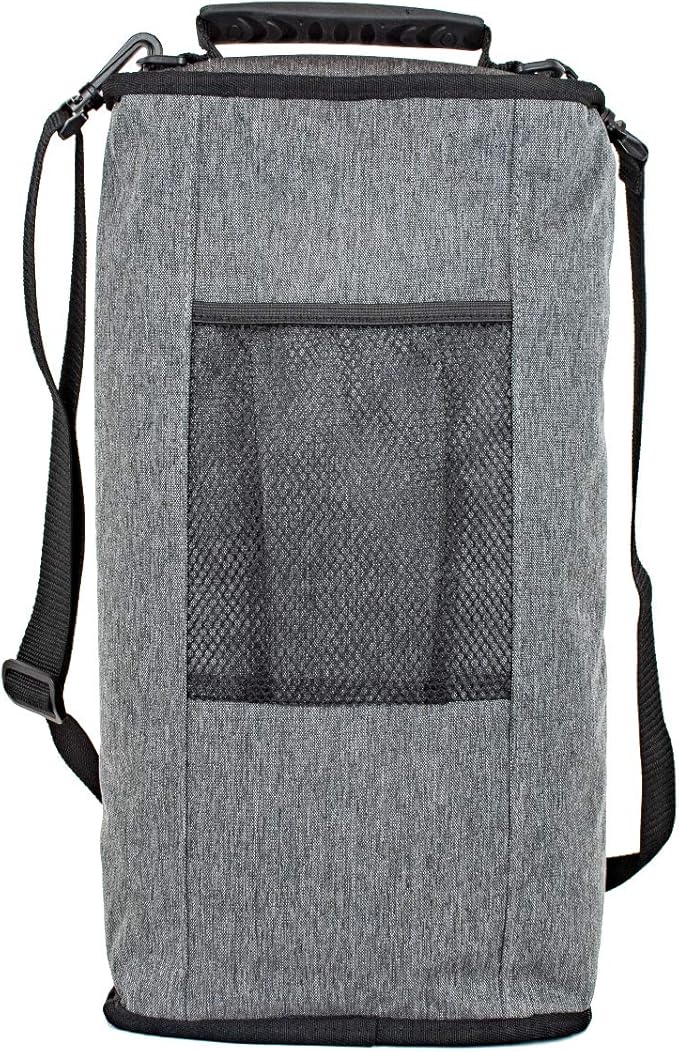 geckobrands Verticool Cooler - Insulated Portable Soft Cooler Bag with Adjustable Shoulder Strap, Holds 9 Cans or 2 Wine Bottles, Perfect for Beach, Picnics, and Outdoor Activities