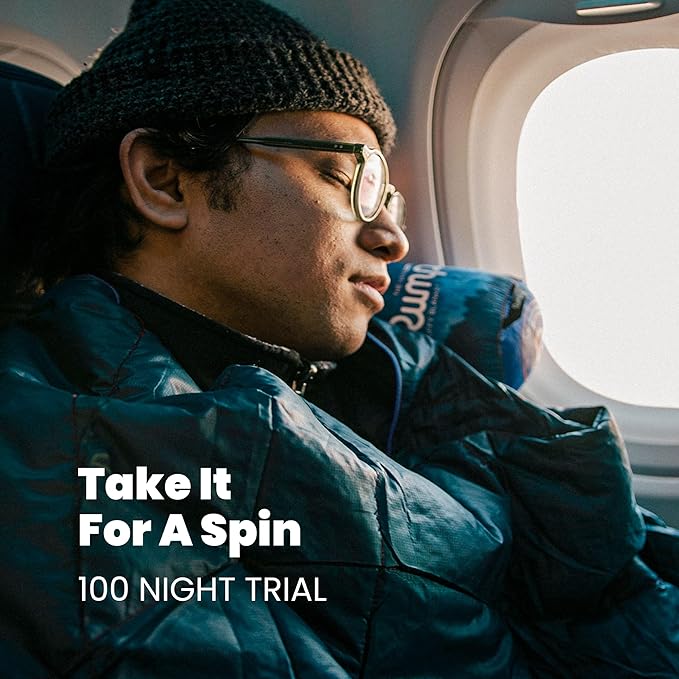 Rumpl Travel Puffy Blanket, Ultra-Packable Travel-Size Warmth and Comfort, Seafoam