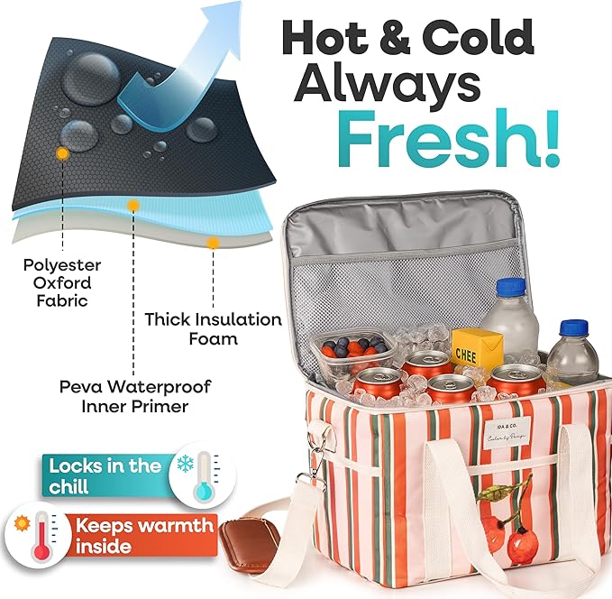 Premium Insulated Leakproof Cooler Bag – Soft-Sided 15L Portable Cooler for Beach, Picnic & Camping
