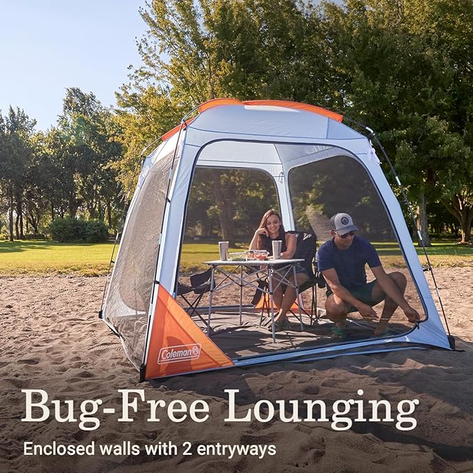 Coleman Skyshade Screened Shelter with Easy Setup, Lightweight Picnic Screen Room for Bug-Free Lounging, Made of PFAS-Free Materials