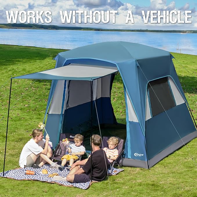 Portal 5-Person SUV Tent with Porch, 2-in-1 Car Camping Tent, Water-Resistant & Windproof, Trunk Tent for Travel & Outdoor Adventures