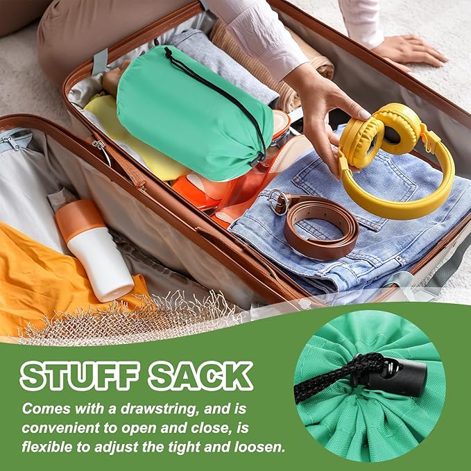 PATIKIL Stuff Sack, Waterproof Outdoor Storage Sack Portable Drawstring Dust Flap Bags Lightweight Sleeping Bag for Camping Hiking Travel