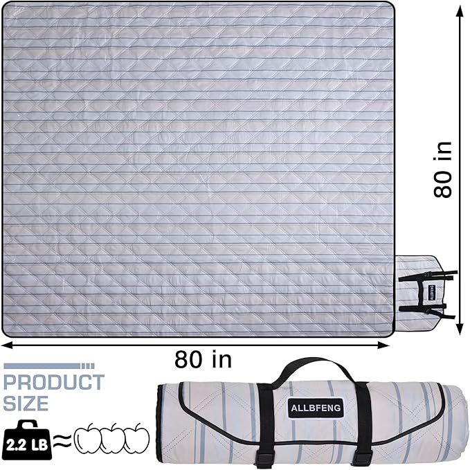Large Picnic Mat, Outdoor Camping Mat, Tent Mate. Easy to Carry and Store, Water-Resistant, Dust-Proof Sand-Proof, Machine Washable. Thickened. For Picnics, Lawns, Concerts, Outdoor Adventures.