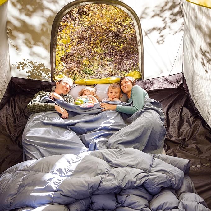 HEST Single Top Sheet - Compatible Single Down Comforter - Cozy Outdoor Ready Camping Sheet - Non-Slip Tucked Corner Flaps & Toggles - 58" x 88"