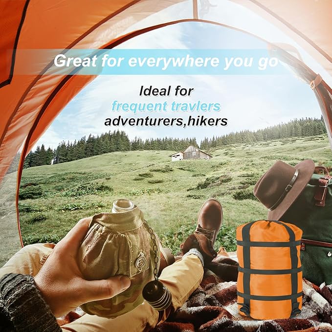 Compression Sacks for Sleeping Bag Stuff Sack Adjustable Sleeping Bag Compression Stuff Sack 6L + 15L +18L + 30L + 45L+52L Space Saving for Backpacking Hiking Camping Outdoor and Travel Storage