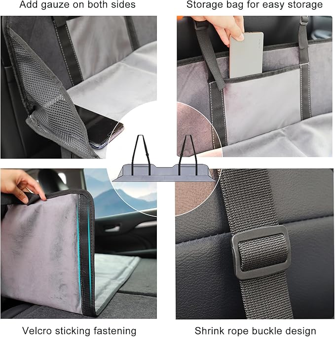 Non-Inflatable Car Mattress Back Seat Bed Extender Portable Folding Camping Travel for Sleeping