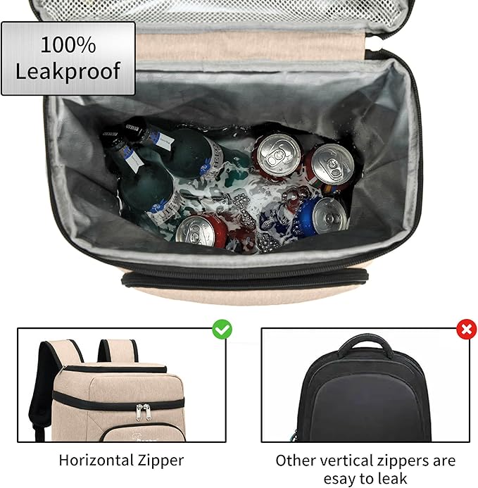 Desta™ 22L | Lightweight Insulated Backpack Cooler | Easy to Carry | Adjustable Shoulder Straps | Large Capacity | Hiking Backpack Men | Lunch Pack | Picnic | Made from 5mm Eco-Friendly EPE Foam