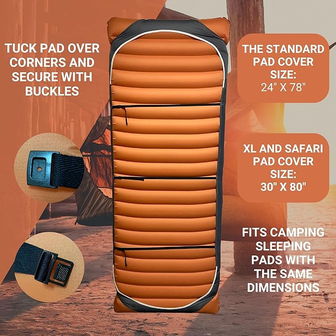 Haven Insulated Pad Cover - Hammock Accessories for Insulated Hammock Pad - Camping Hammock Sleeping Pad Accessories - Second Gen (Standard Size)(Pad Not Included) (XL/Safari Size 80L x 30W)