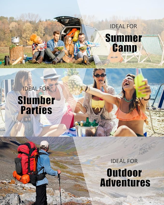 Sleeping Bags for Adults Cold Weather - 20 Degree Big&Tall Size Backpacking Lightweight Waterproof for Girls Boys Mens Teen Women for Camping Hiking Outdoor Travel Hunting with Compression Bags