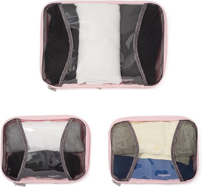 Baggallini Compression Cube 3-piece set - Lightweight Compression Packing Cubes for Travel
