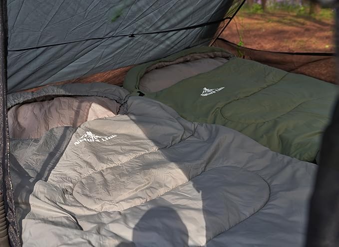 Lightweight Sleeping Bag 2.43lbs, Backpacking Sleeping Bag 46℉-59℉, Nylon Shell and Lining, Waterproof, Compact, Ultralight Sleeping Bag for Backpacking Camping Hiking