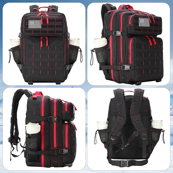 45L Military Tactical Backpacks 3 Days Assault Pack Bag Fitness Rucksack Bug Out Bag Hiking Treeking