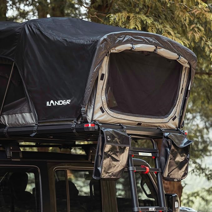 Rooftop Tent Hardshell for Camping - Suitable for Car Jeep SUV Truck, Professional Comfort Roof Top Tent with Ladde, Easy Fold-and-go, Waterproof & UV-Resistant, 4 Ft Wide