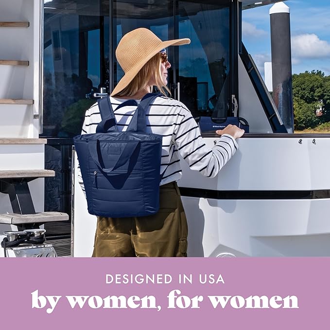 Fit & Fresh Carefree Cooler Collection – Insulated, Leakproof, Water-Resistant Tote & Mini Sling Bag for Summer Pool & Travel