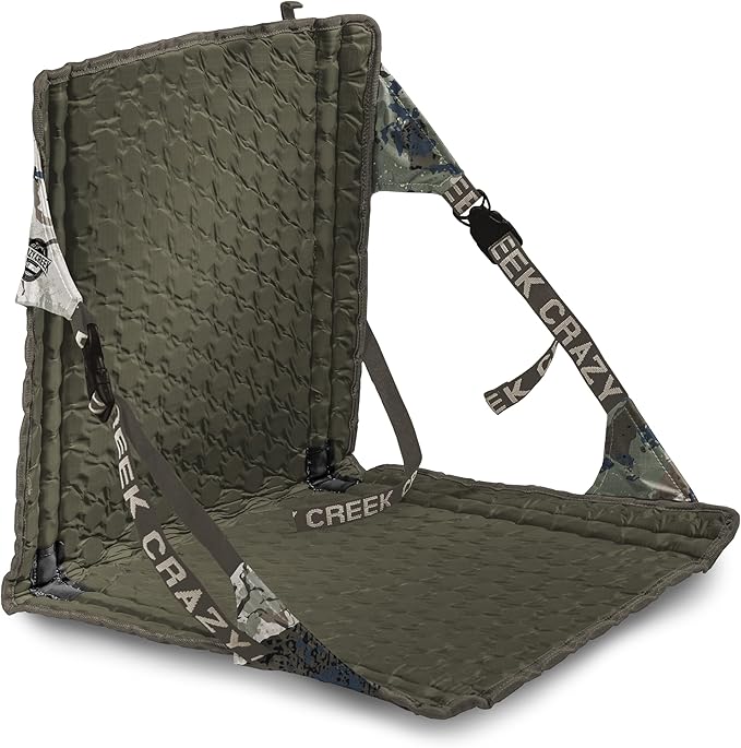 Crazy Creek Kings Camo HEX 2.0 Original Chair for Hunting, Camping, Stadium Seating & More, on All Terrains, Adjustable Straps, Compact Design, Water-Resistant, Kings Camo